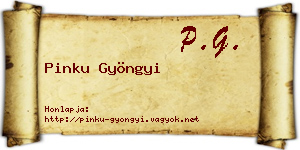 Pinku Gyöngyi névjegykártya